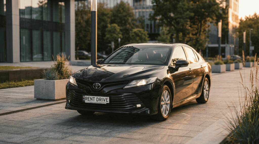 alt - Чорна Toyota Camry бізнес-класу